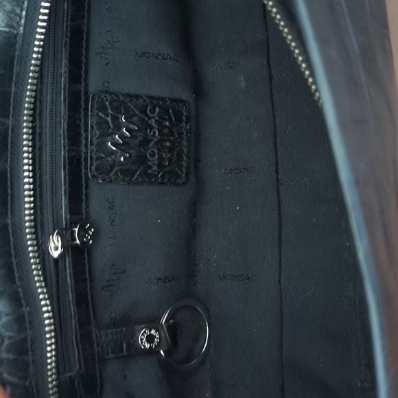 EUC Monsac Black Croc-Embossed Baguette Bag - 100% leather - Picture 11 of 12